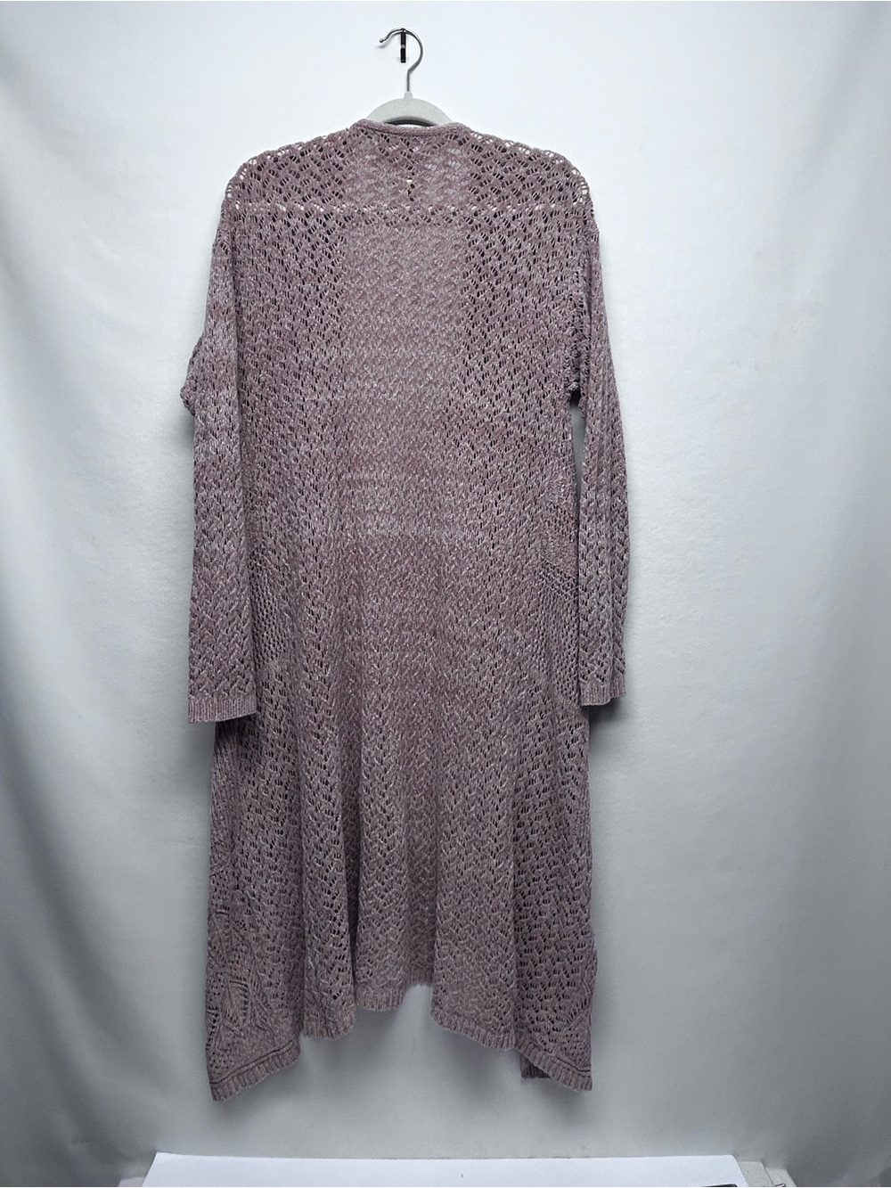 Open-Front Long Knit Cardigan Sweater XL - Picture 2 of 8
